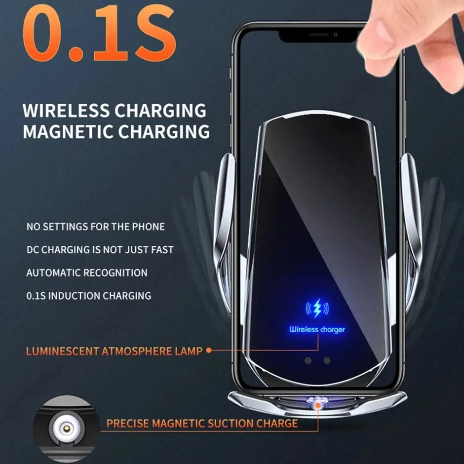 30W Car Wireless Charger Magnetic Automatic Car Mount Phone Holder For iPhone Xiaomi Samsung Infrared Induction Fast Charging Pinnacle Luxuries