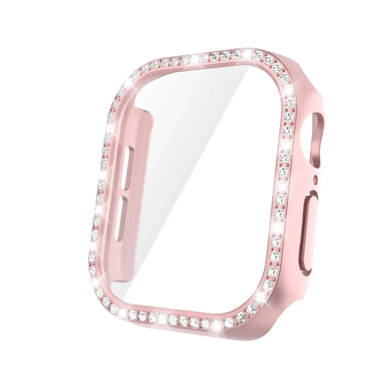 Glass+Diamond Cover For Apple Watch Case 46mm 42mm Bling Bumper Protector for iWatch series 10 46 42 mm WatchCase Pinnacle Luxuries