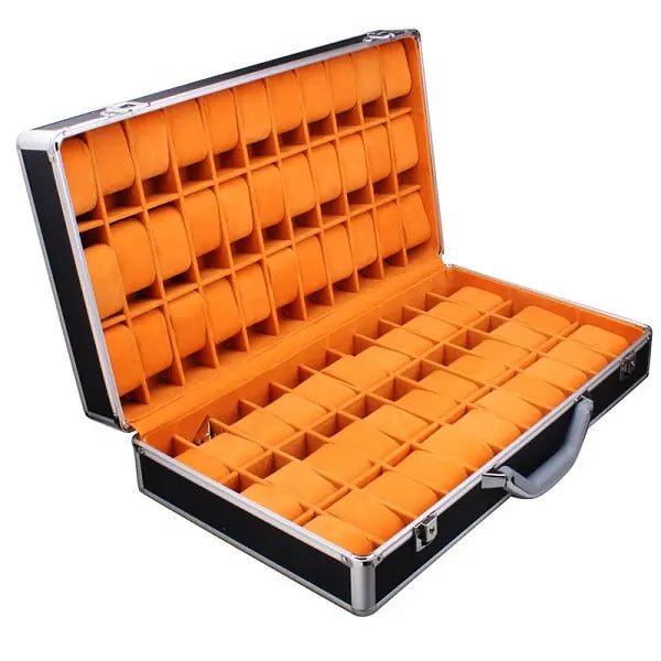 66 Slots Watch Storage Box Aluminum Alloy Watch Suitcase Portable Watch Display Box Pinnacle Luxuries