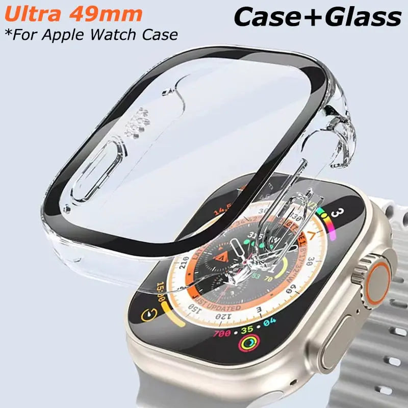 Waterproof Tempered Glass For Apple Watch Case Ultra 49mm Frame Screen Protectors for Iwatch Series ULTRA 49MM Clear Full Cover Pinnacle Luxuries