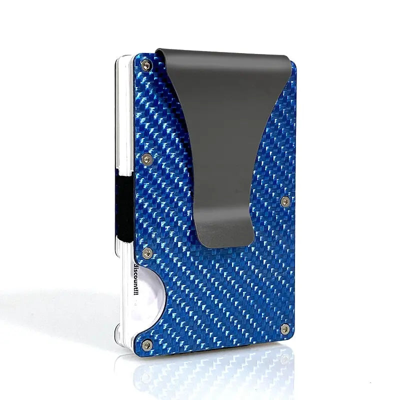 DIENQI Carbon Fiber Card Holder Mini Aluminum Metal RFID Magic Men's Wallet Pinnacle Luxuries