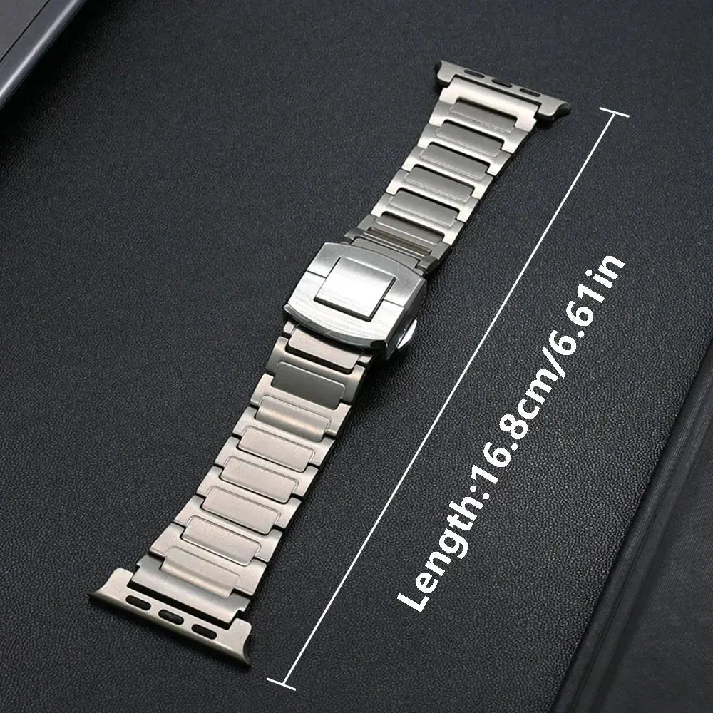 Titanium Strap for Apple Watch Ultra 1 2 49mm 10 46mm Men Link Bracelet for Iwatch Series 9 8 7 6 5 4 Se 45mm 44mm Titanium Band Pinnacle Luxuries