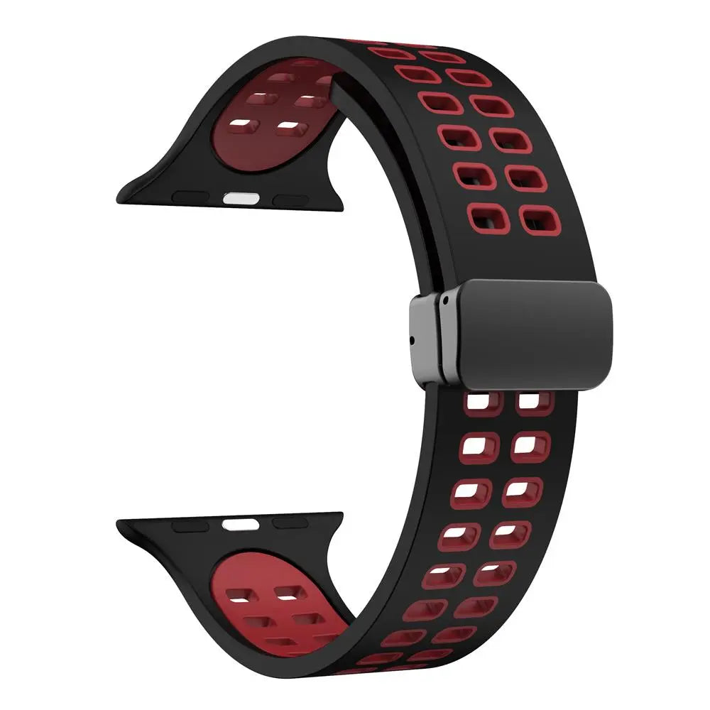 MagSport Silicone Band: Magnetic Metal Buckle Sport Band for Apple Watch - Pinnacle Luxuries