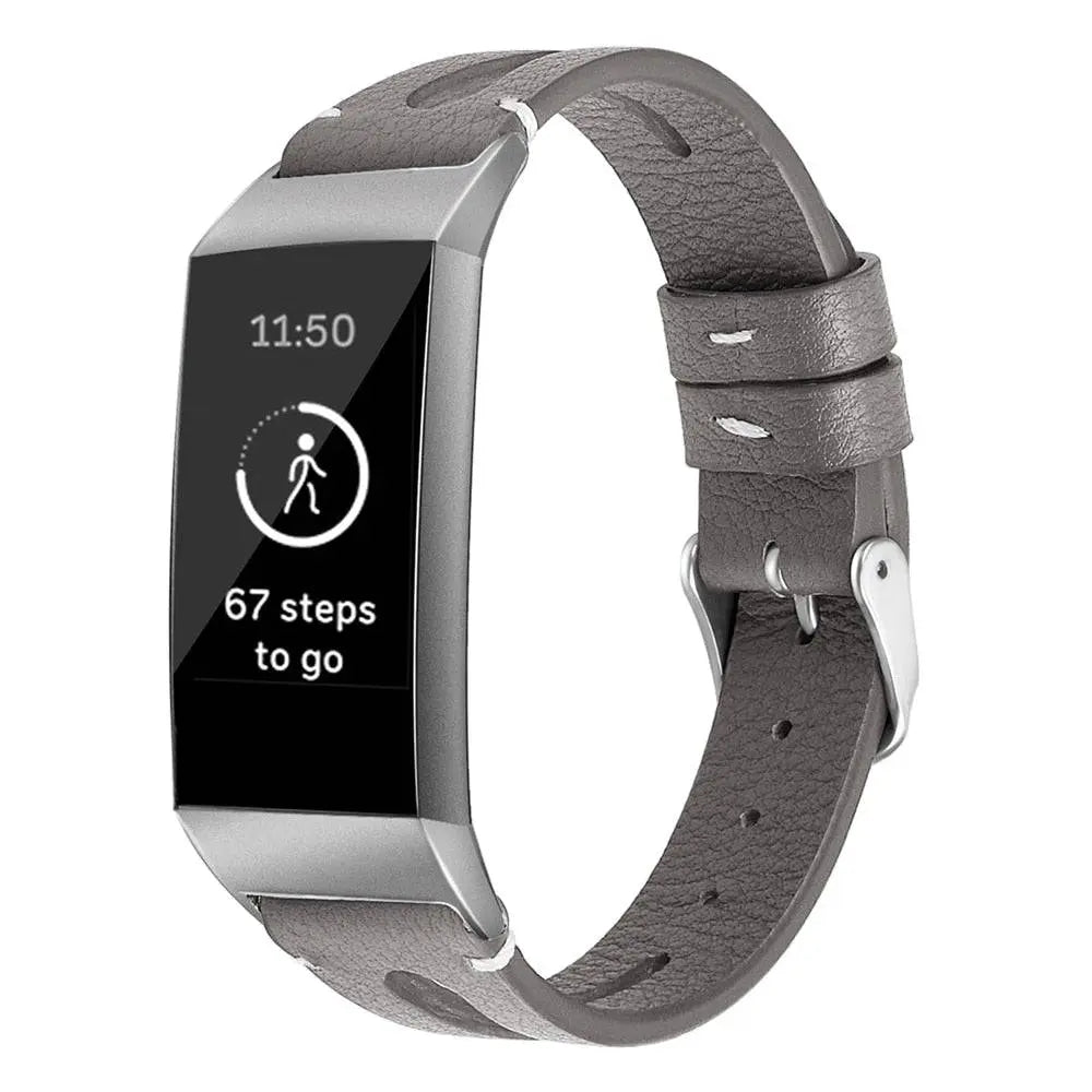 Fitbit Charge 3 & 4 Premiere Fashion Leather Band - Pinnacle Luxuries