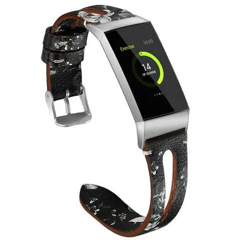 Fitbit Charge 3 & 4 Premiere Fashion Leather Band - Pinnacle Luxuries