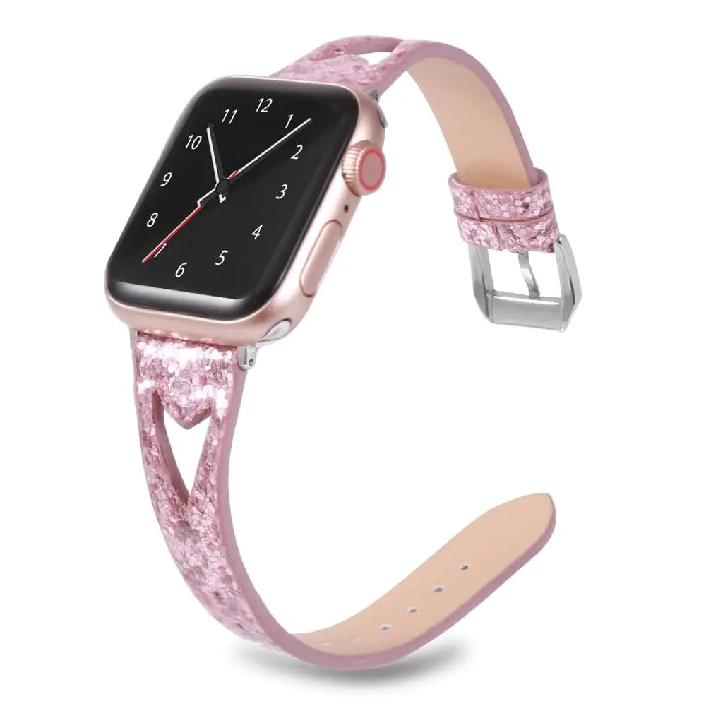 Women's Premium Thin Genuine Leather Apple Watch Band - Pinnacle Luxuries