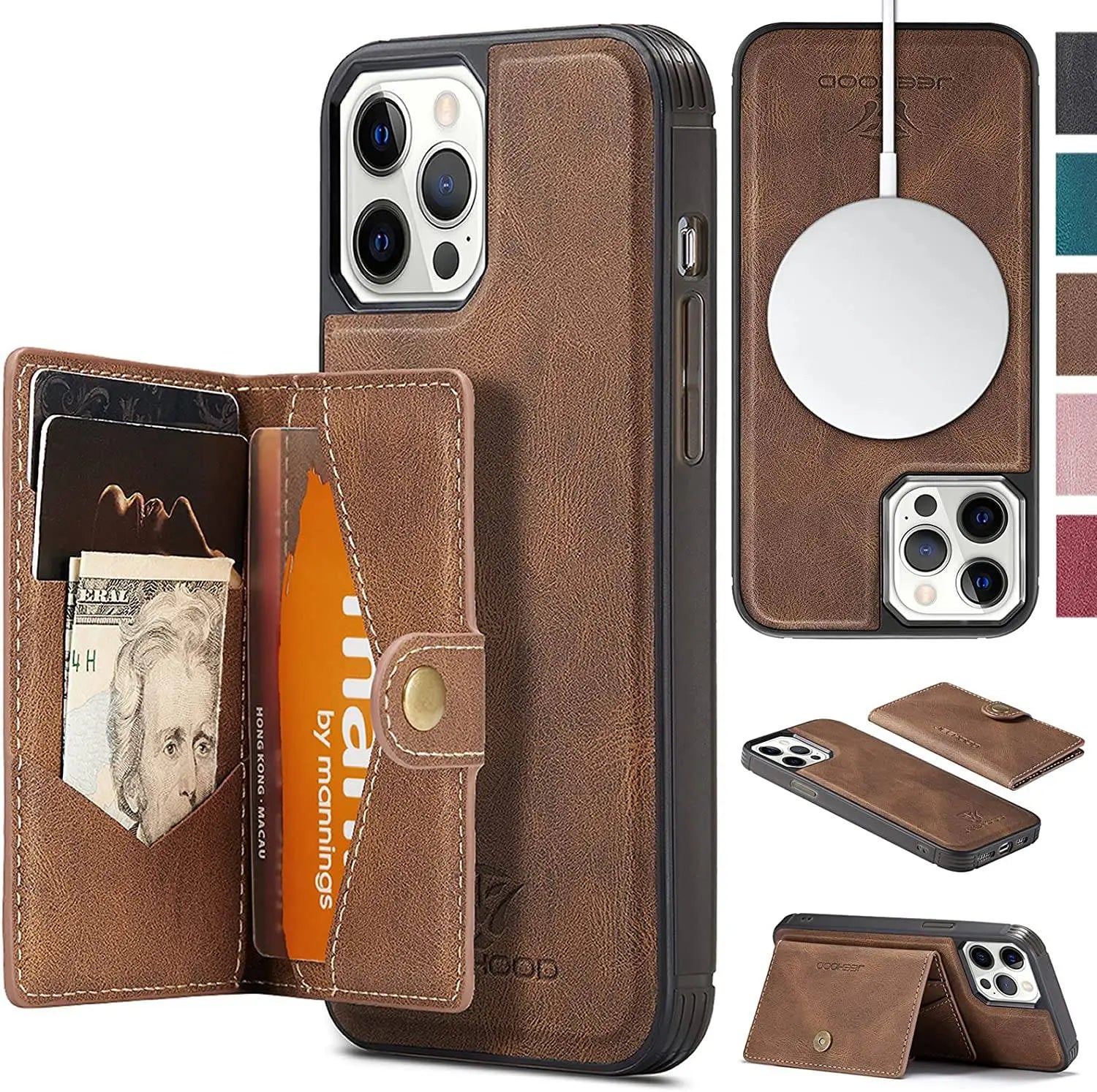 Pinnacle Leather Card Holder Case For iPhone 13 / 13 Pro / 13 Pro Max /13 Mini - Pinnacle Luxuries