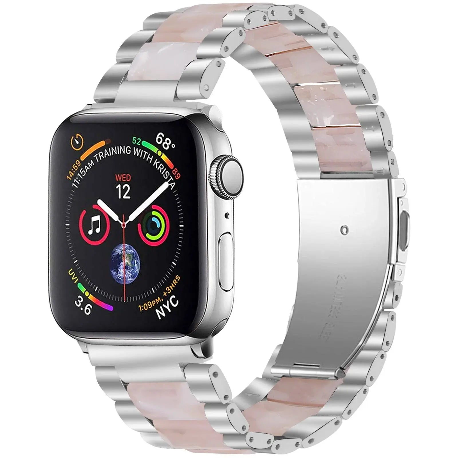 Stainless Steel Resin Band For Apple Watch Series 7 - Pinnacle Luxuries