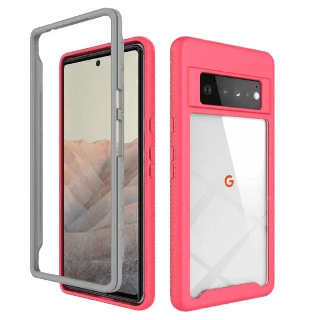 Shockproof Transparent Shield 2 in 1 Hybrid Case For Google Pixel 6 Pro - Pinnacle Luxuries