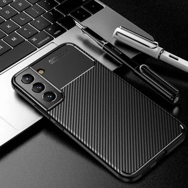 Carbon Fiber Styled Case For Samsung Galaxy S22 / S22 Plus / S22 Ultra - Pinnacle Luxuries