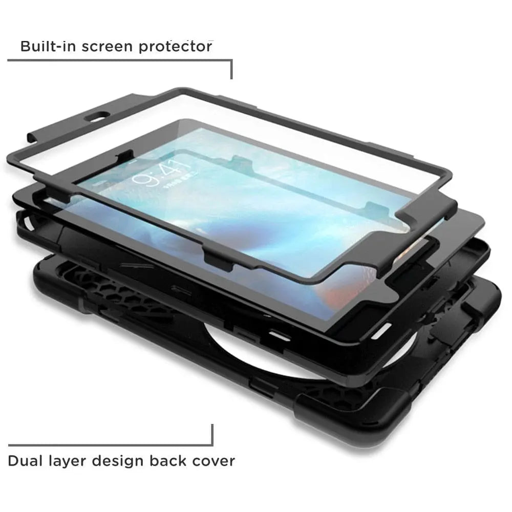 iPad Air 2 9.7 inch Heavy Duty Rugged Case Cover Stand - Pinnacle Luxuries
